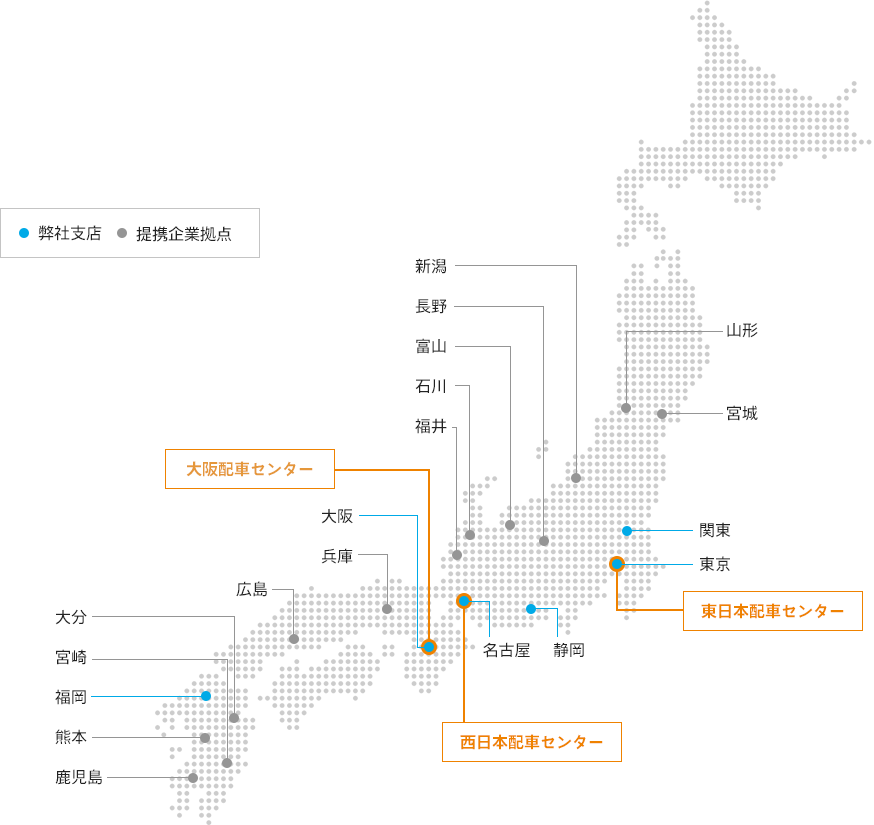 軽急便のネットワーク